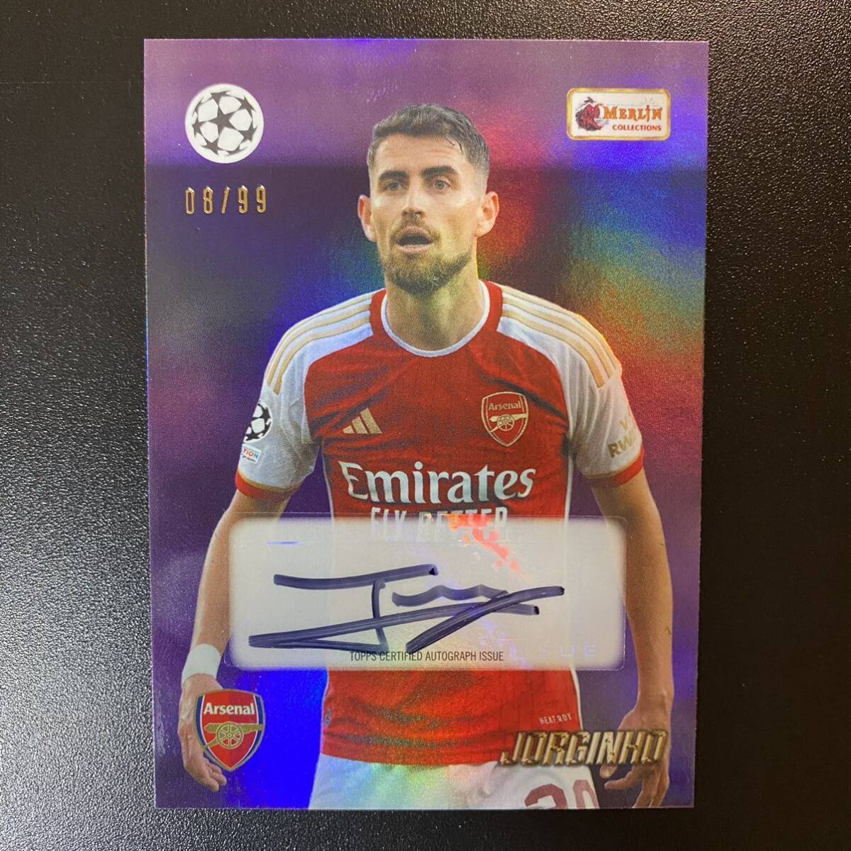 2023-24 Topps Merlin Heritage Jorginho Auto Arsenal /99 直筆サインカード ジョルジーニョ_画像1