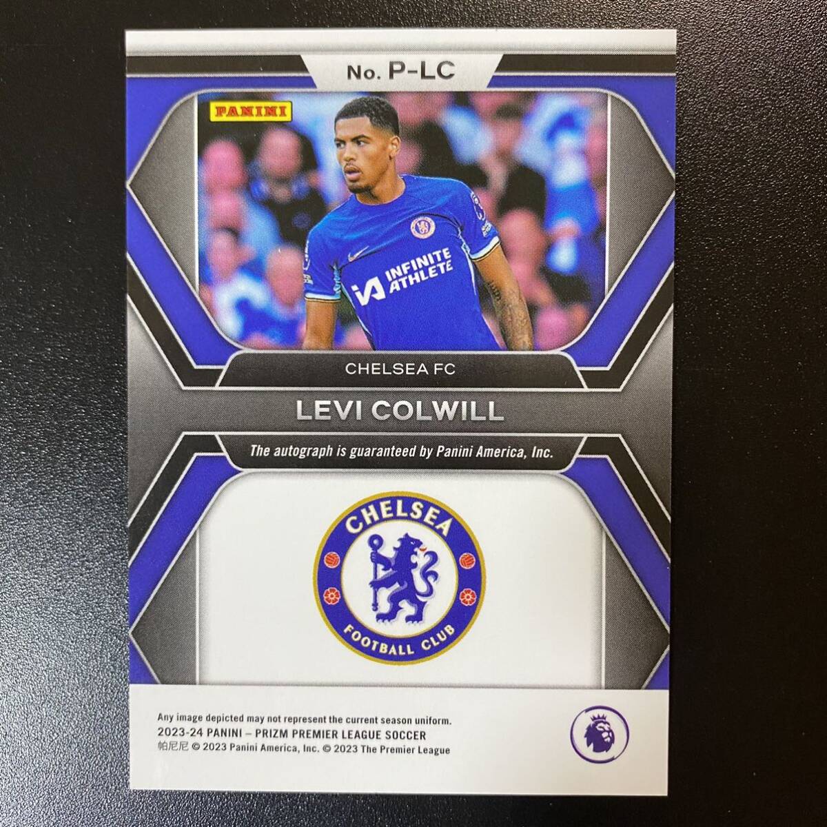 2023-24 Panini Prizm EPL Levi Colwill Penmanship Auto Chelsea 直筆サインカード リーヴァイ・コルウィルの画像2