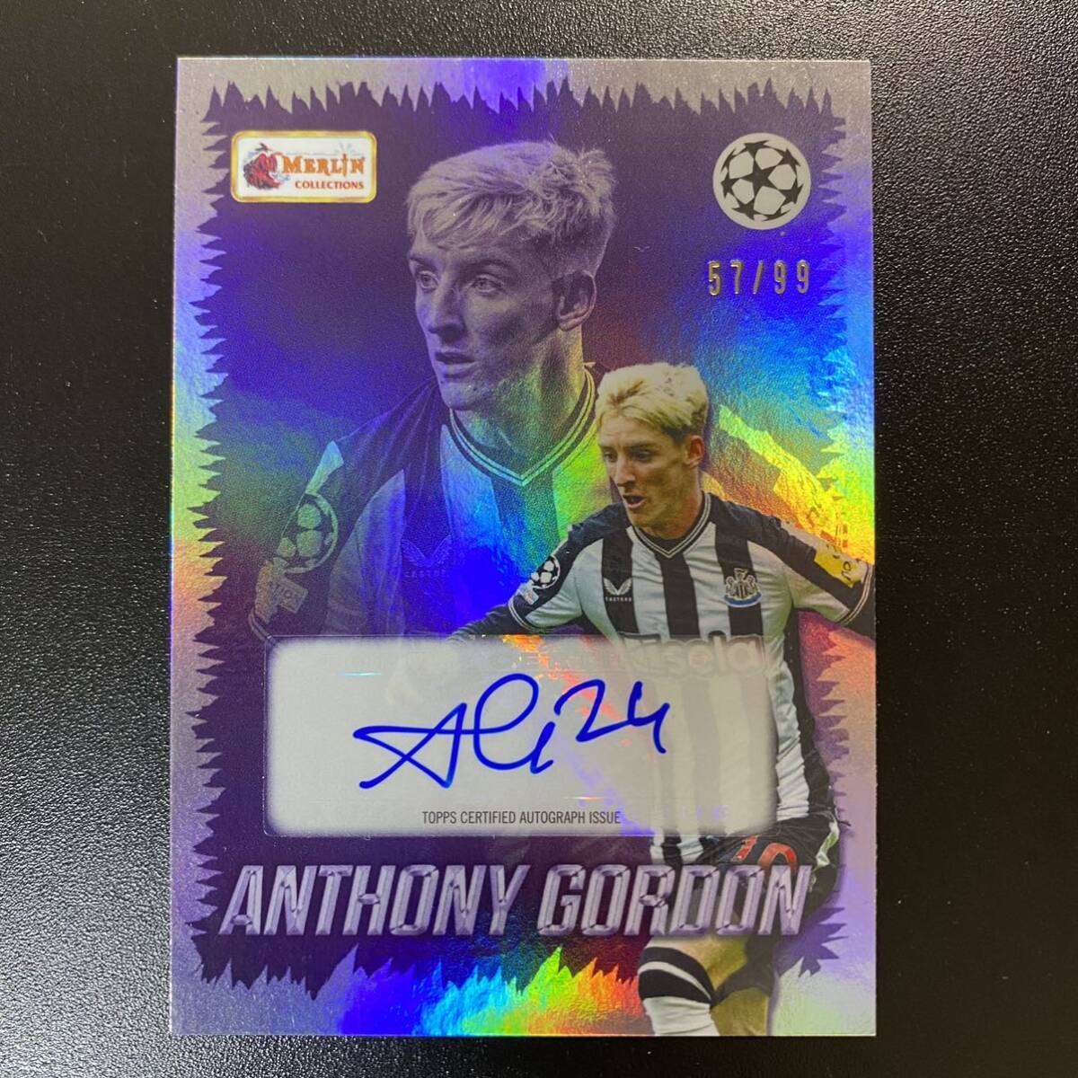 2023-24 Topps Merlin Heritage Anthony Gordon Auto Newcastle United /99 直筆サインカード アンソニー・ゴードンの画像1