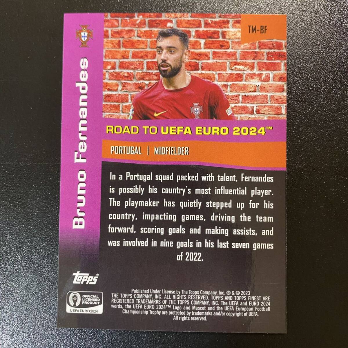 2023-24 Topps Finest Road To UEFA Euro Cup The Man Bruno Fernandes SSP Case Hit ブルーノ・フェルナンデス_画像2