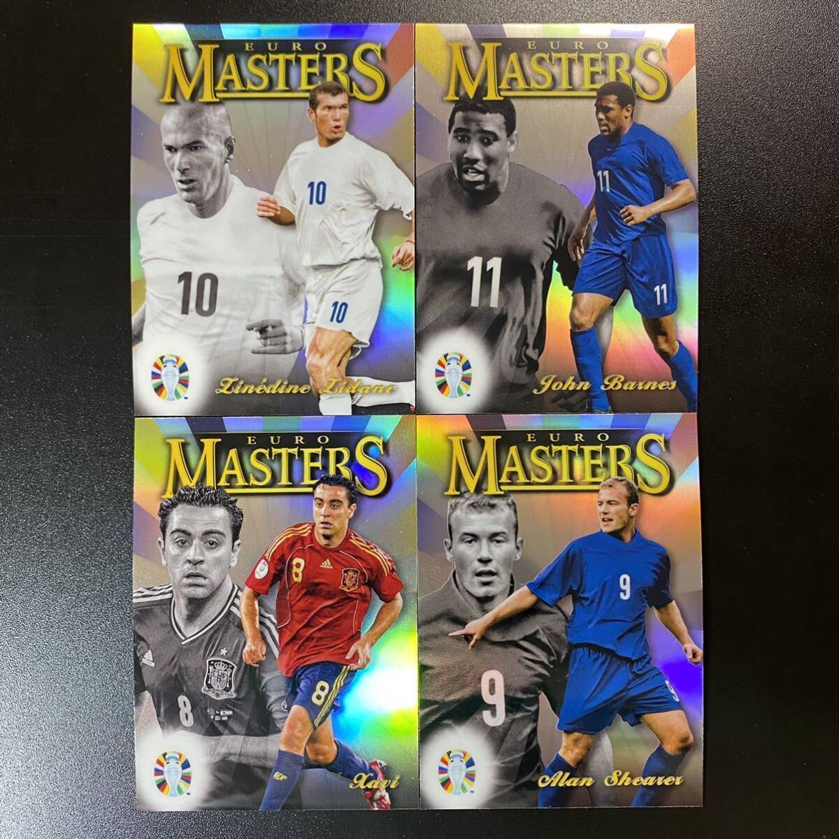 2023-24 Topps Finest Euro Cup Masters Xavi Zinedine Zidane Alan Shearer John Barnes 4枚セットの画像1