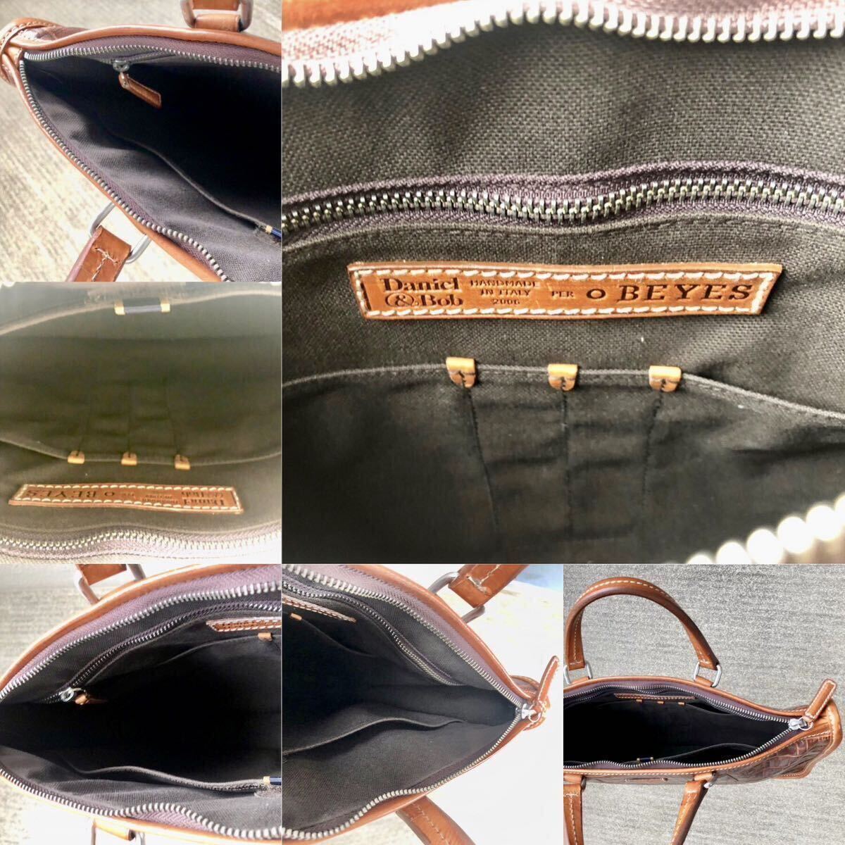 BEYES別注☆Daniel & Bob クロコ型押し LUIGINA BRIEF 赤茶 BEYES別注☆Daniel & Bob クロコ型押し LUIGINA BRIEF 赤茶