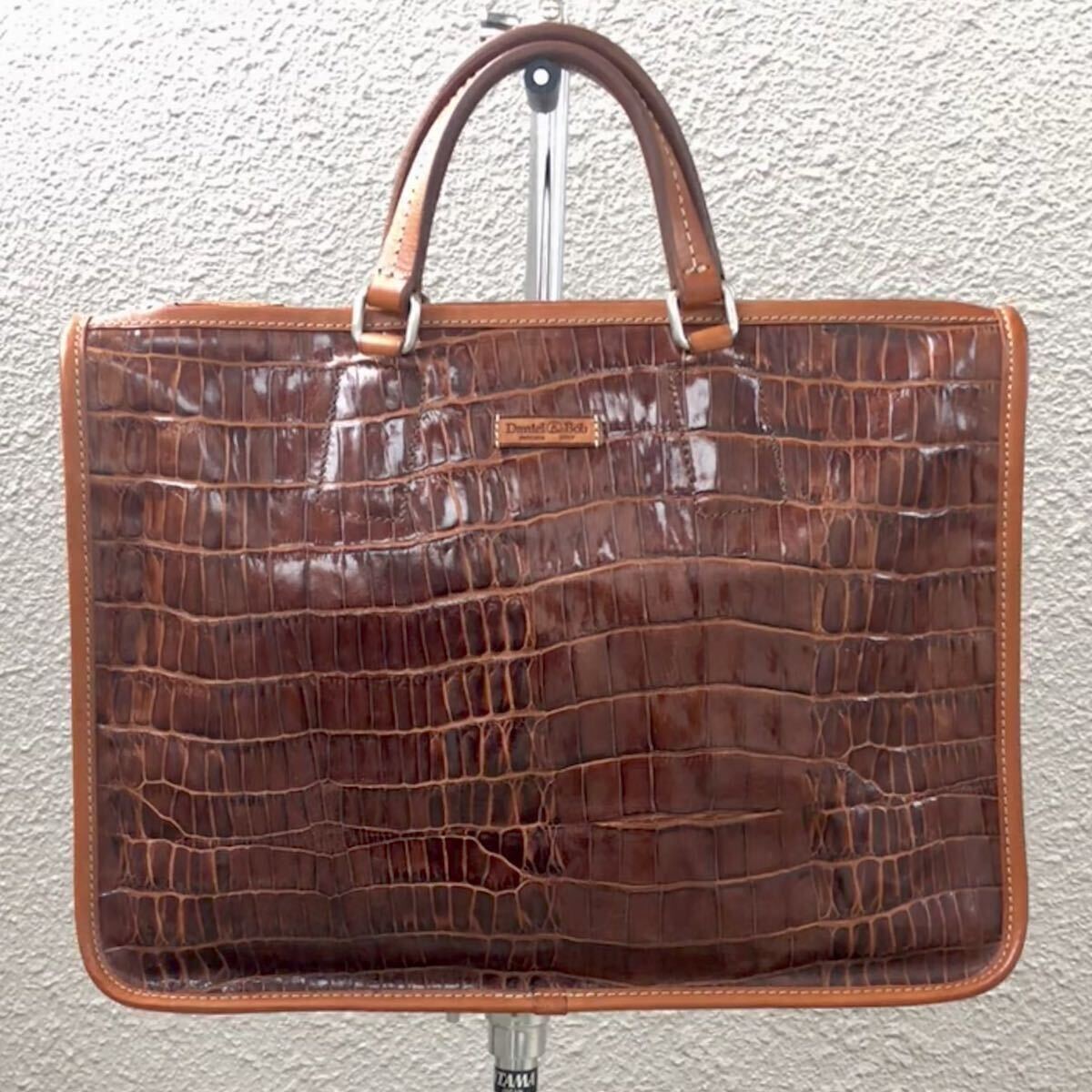 BEYES別注☆Daniel & Bob クロコ型押し LUIGINA BRIEF 赤茶 BEYES別注☆Daniel & Bob クロコ型押し LUIGINA BRIEF 赤茶