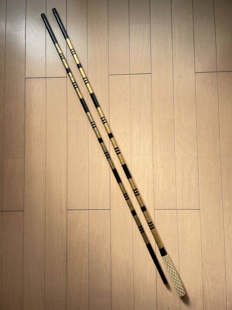 ★金箔★ 特選品 玉ノ柄2本物 全長190cm 段塗 カーボン製 口栓付きの画像1