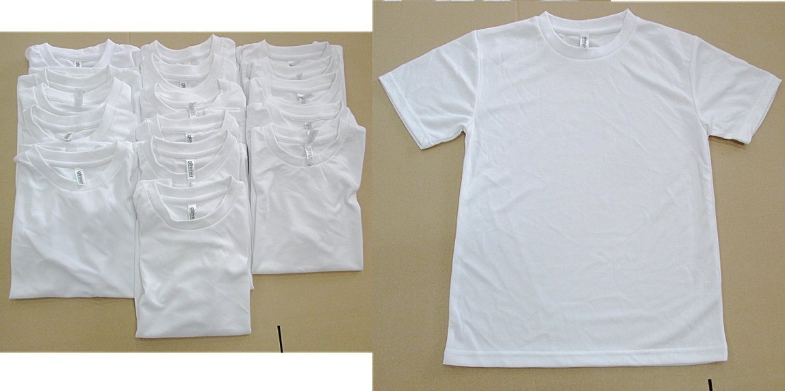 Kyo.4039 unused glimmer Gris ma- child clothes dry shirt short sleeves 150 size 16 point set white . sweat spring summer sport 