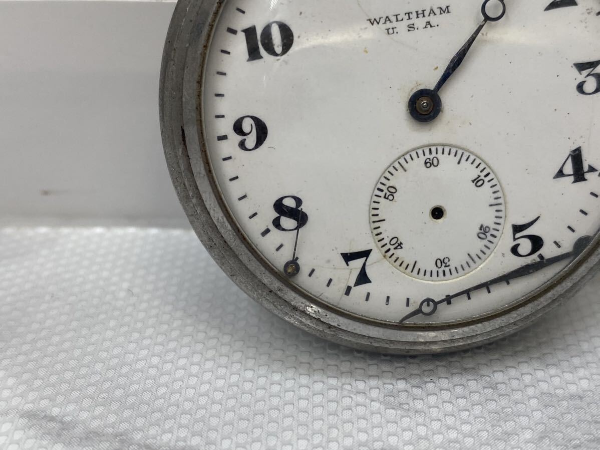 44039【自宅保管品】Waltham ウォルサム 手巻き 懐中時計 スモールセコンド レトロ アンティークの画像2