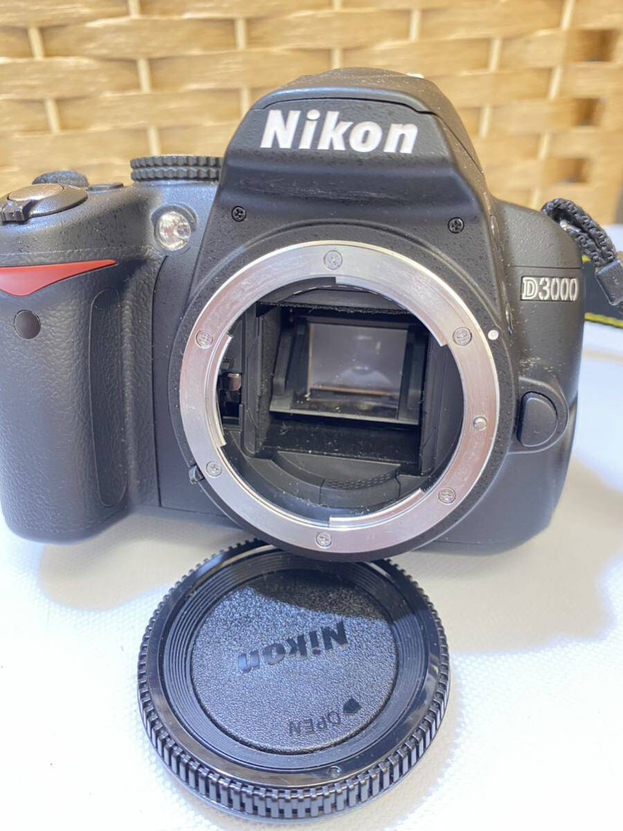 44157【自宅保管品】Nikon ニコン デジタル一眼レフカメラ D3000 レンズ付 AF NIKKOR 24mm 1:2.8/AF-S DX NIKKOR 18-55ｍｍ 1:3.5-5.6Ｇ VR_画像6