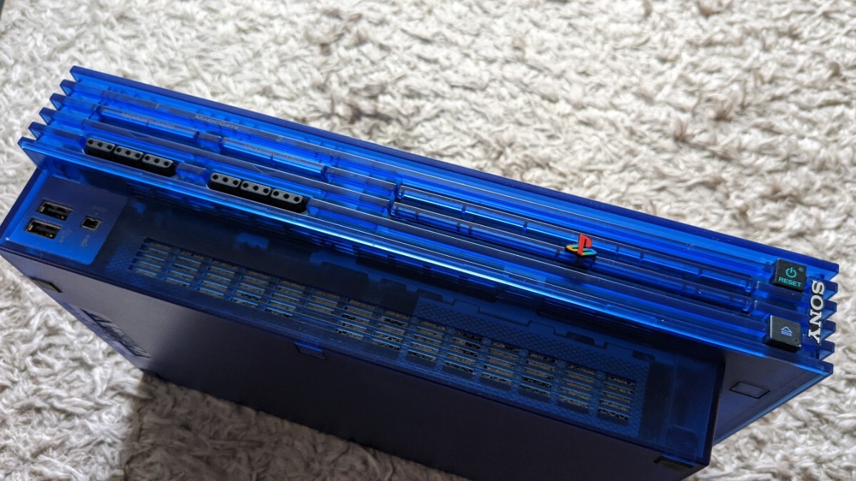 PS2 本体のみ オーシャンブルー SCPH-37000 プレステ2 スケルトン ソニーの画像3