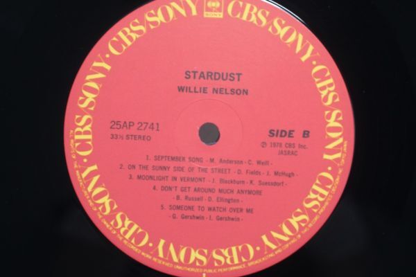 Willie Nelson Stardust 日本版 STEREO ジャケット帯付 25AP 2741_画像8