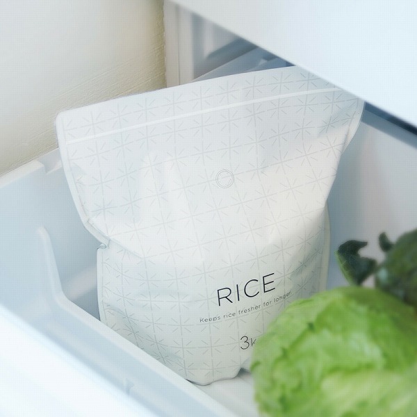 送料無料 （3kg×2袋）日本製 お米 保存袋 保存容器 米びつ 米袋 ライスストッカー マーナ 国産品の画像5