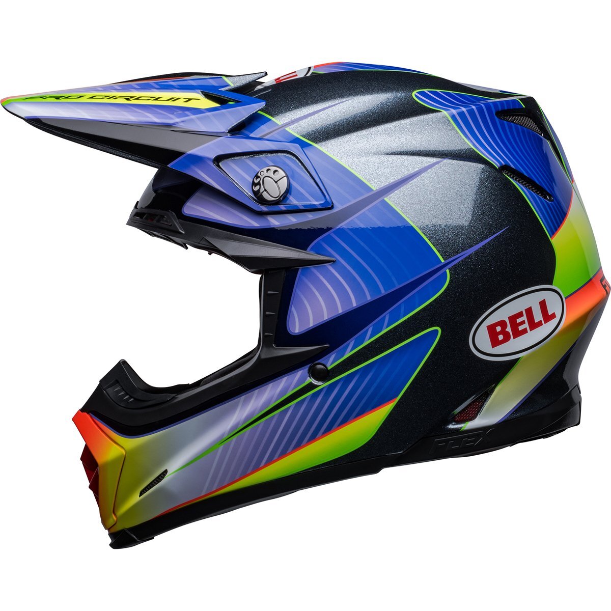 公道走行不可 レース専用 BELL MOTO-9S FLEX プロサーキット23 シルバーメタリック XLサイズ CRF YZ RM KX KTM ハスク 7148453[D2660]_画像5