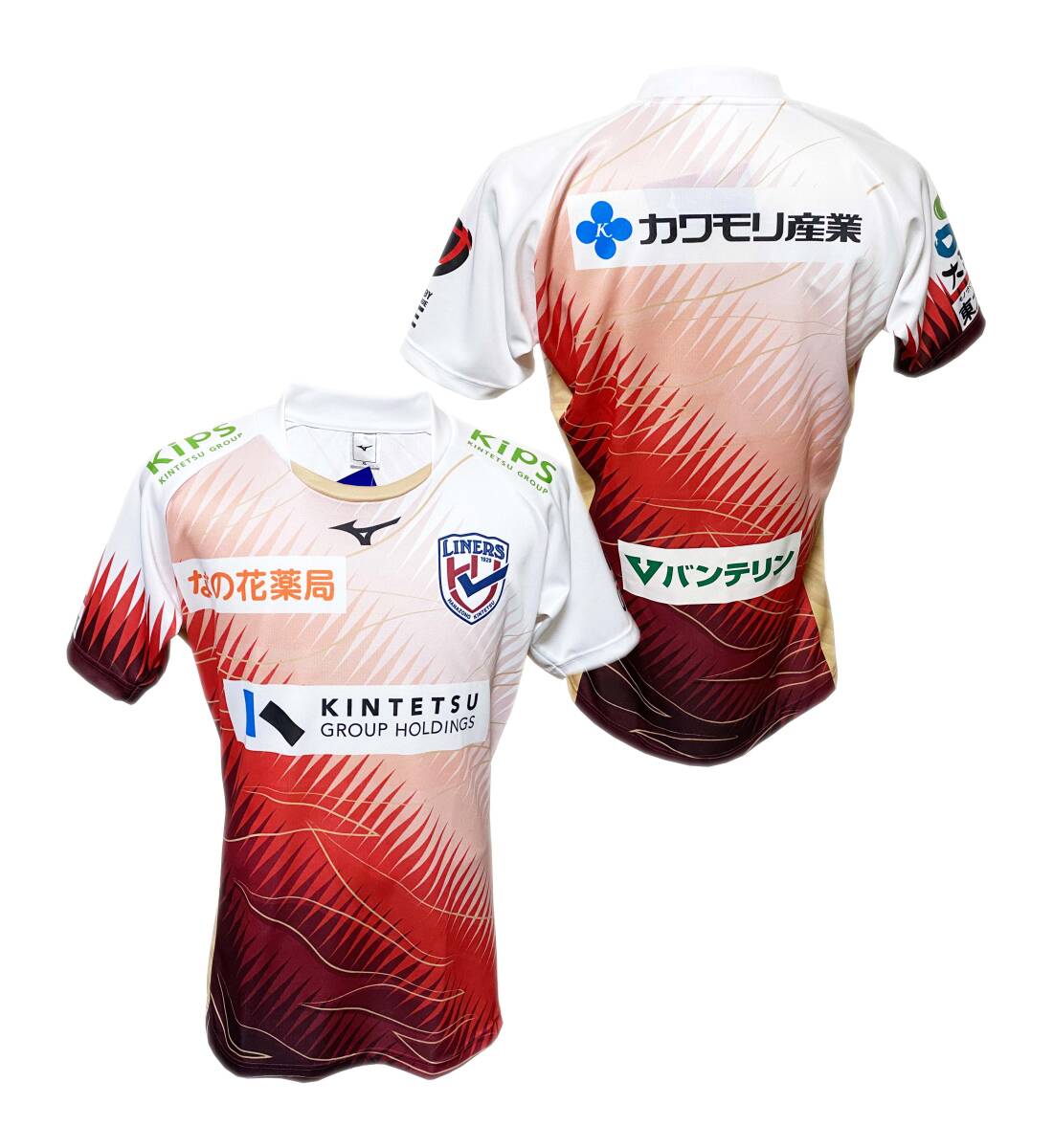 ■新古品・未使用・タグ付き■ミズノ■花園近鉄ライナーズ 2021-22 2nd ジャージ■半袖■XLサイズ