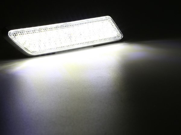 1円 LED 汎用 サイドマーカー スモークレンズ 12V ウインカー連動型 ホワイト/アンバー P-432の画像4