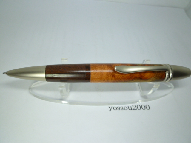 極上杢 花梨瘤杢・デザートアイアンウッド・スネークウッド ロングタイプ 木製ボールペン 三菱ジェットストリーム芯の画像1