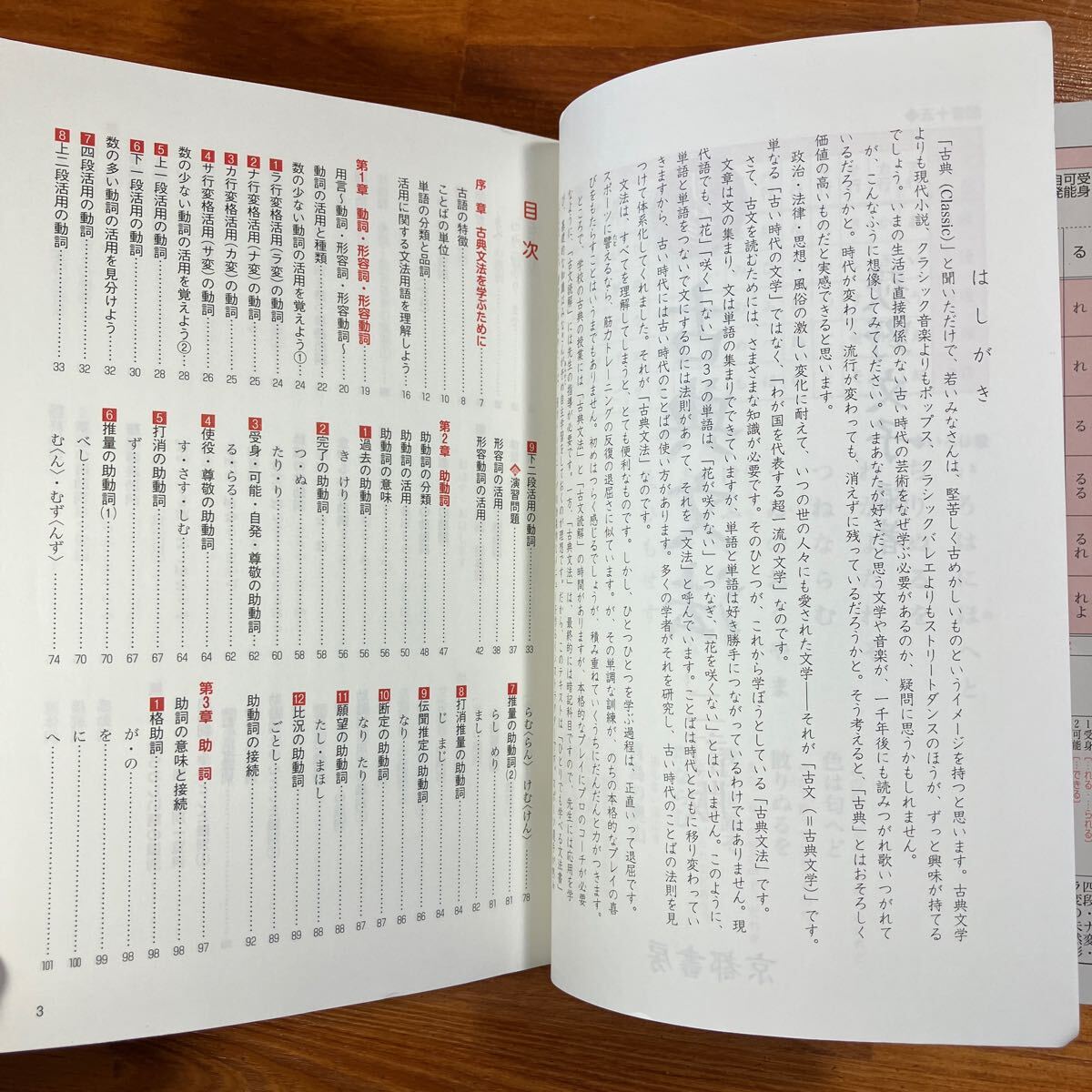 【送料無料】高校 新修古典文法 二訂版　荻野文子編著　京都書房　演習問題解答付き(2冊セット)