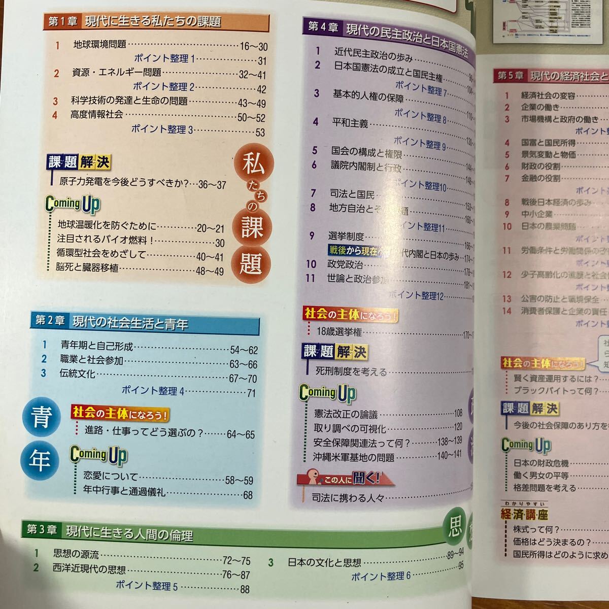 【送料無料】高校 社会　最新図説現社　浜島書店_画像4