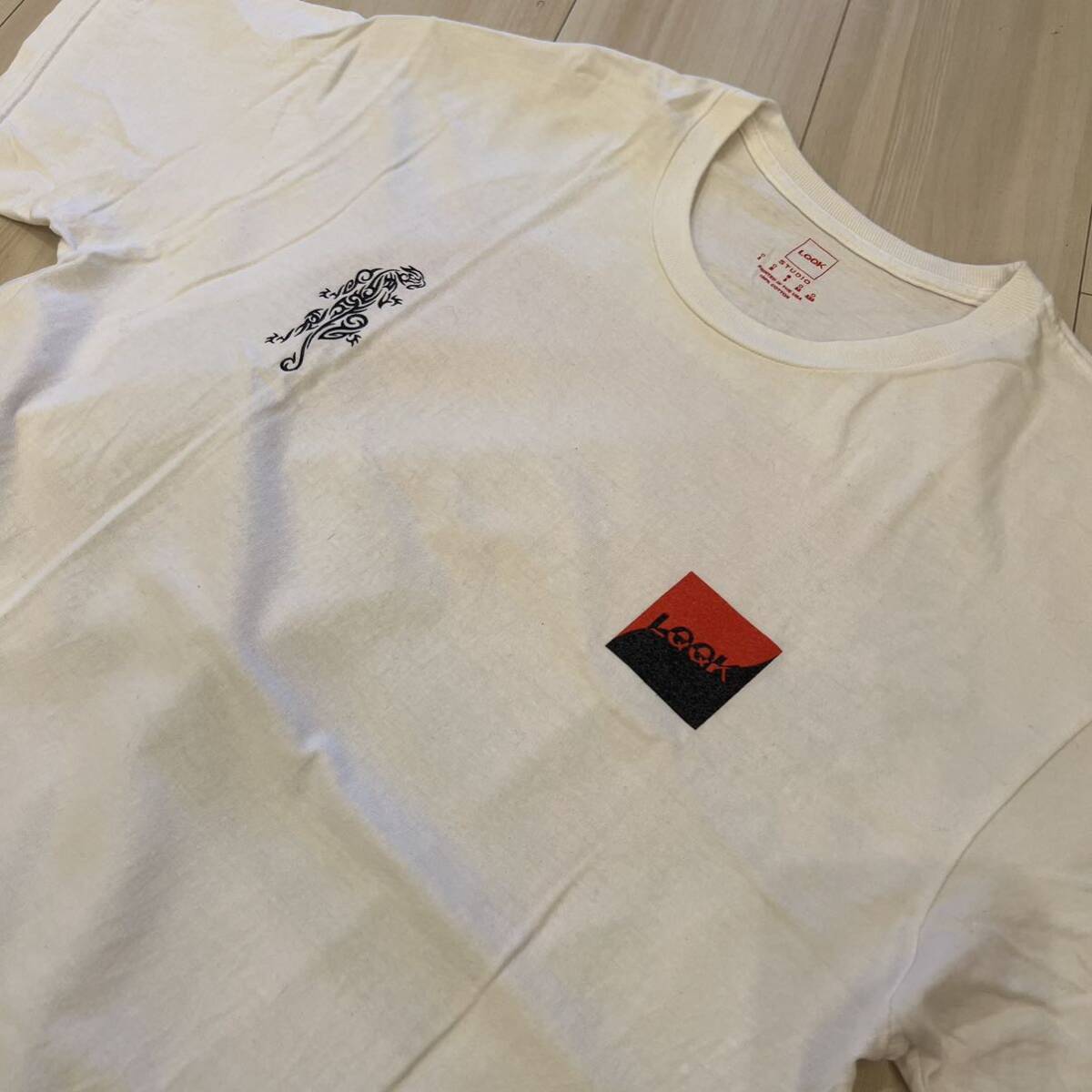 中古 L 19SS LQQK Studio Dojo Tee White ルックスタジオ ドージョー Tシャツ ホワイトの画像3