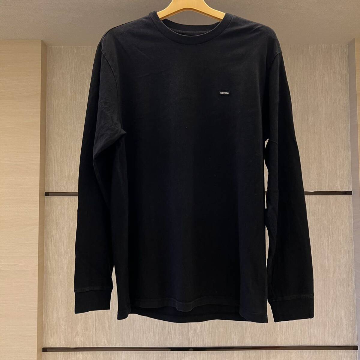 中古 M Supreme Small Box Logo L/S Tee Black シュプリーム スモール ボックスロゴ ロンT Tシャツ ブラックの画像1