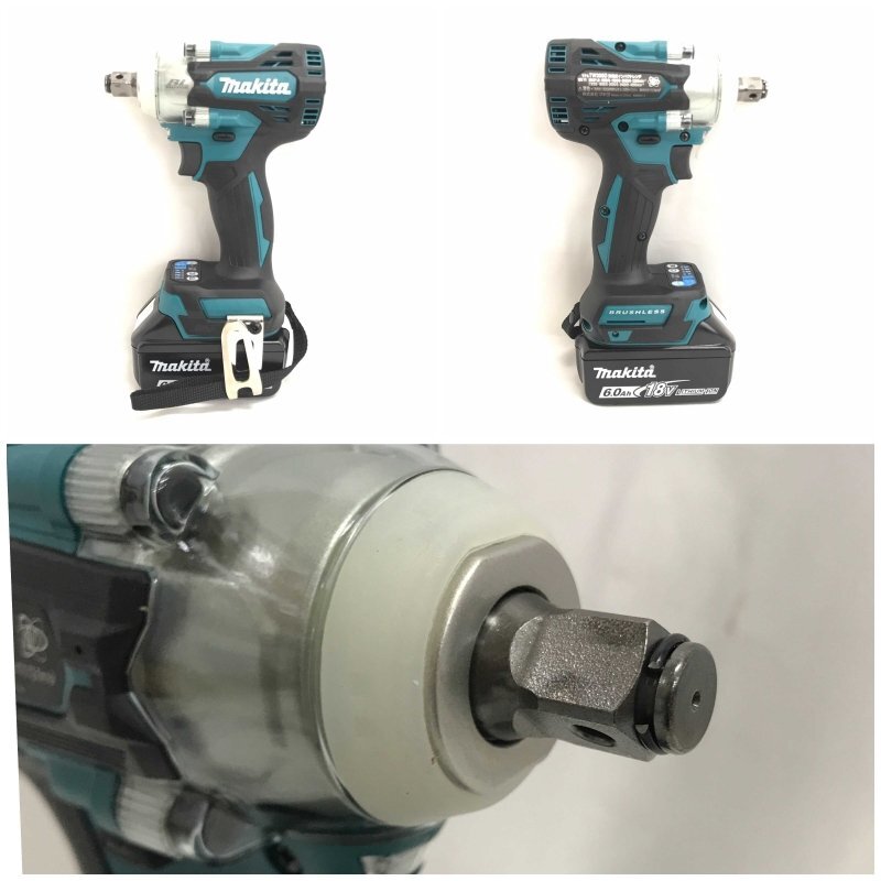 未使用 ｍａｋｉｔａ ＴＷ３００ＤＲＧＸ インパクトレンチ マキタ 充電式 １８Ｖ バッテリ２個 充電器 ケース 青 ? 電動工具/225_画像2