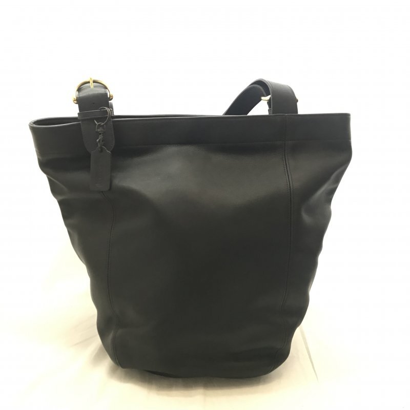 中古 ＣＯＡＣＨ トート バッグ ブラック レディース 鞄 ４０８２ オールドコーチ ハンド レザー 無地 ヴィンテージ 鞄/218の画像1