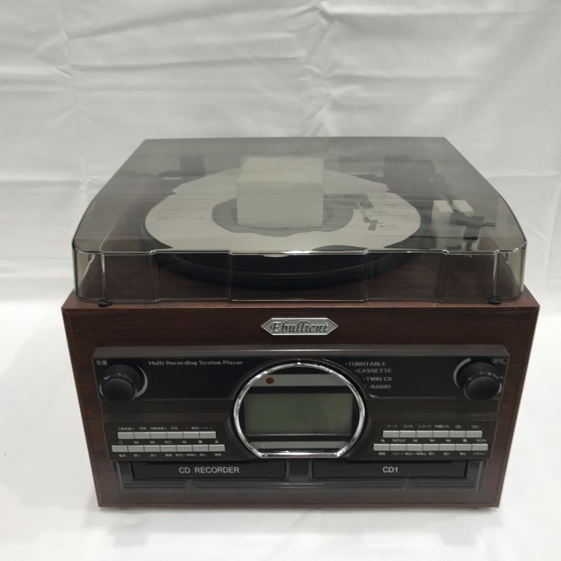 中古 とうしょう 木目調 ＷＣＤダビング マルチプレーヤー ＴＳ６１６０ ２０１６年製 レコード ＣＤ テープ ラジオ 電化製品/248の画像1