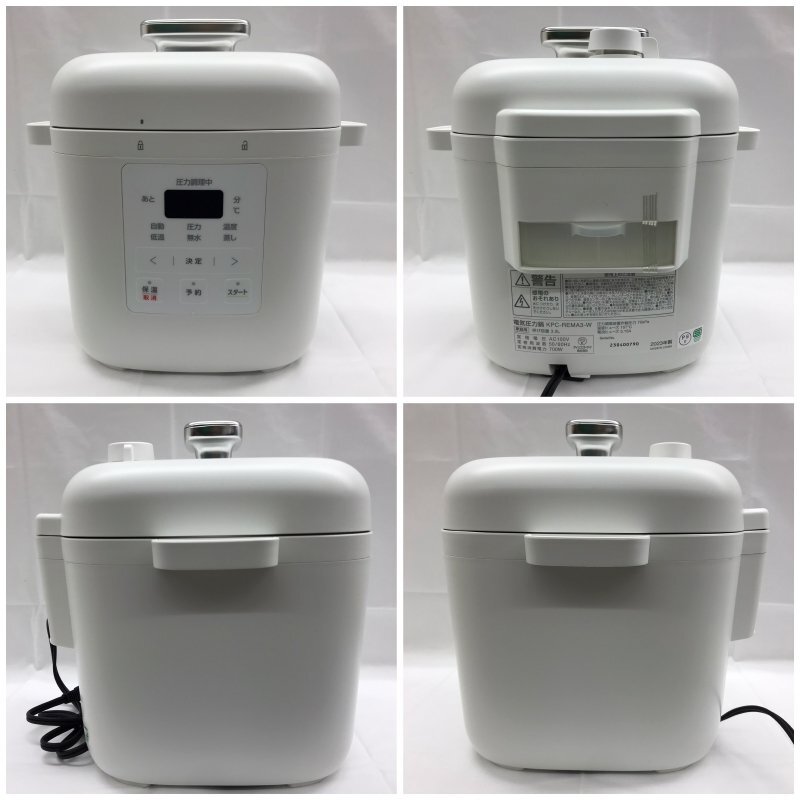 【未使用】 ＩＲＩＳ ＯＨＹＡＭＡ アイリスオーヤマ 電気圧力鍋 ３Ｌ ３合 ＫＰＣ－ＲＥＭＡ３－Ｗ 白 電化製品/246の画像2