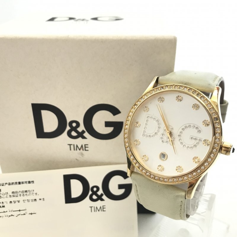 Dolce &amp; Gabbana Dolgaba White D &amp; G Time Watch Quartz Analog Analog Bijou Time/218