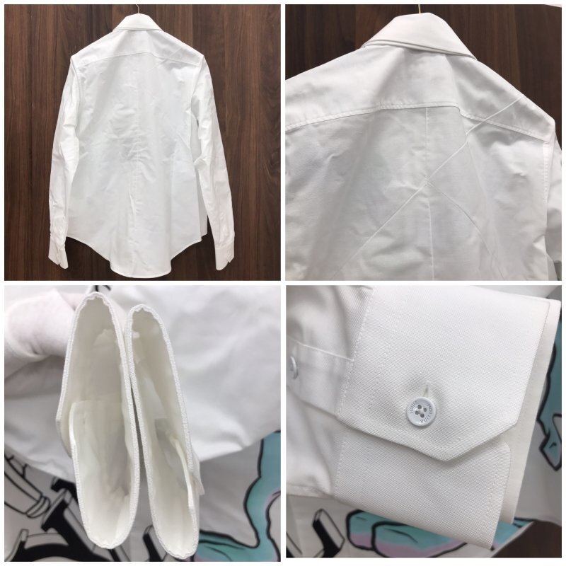 未使用 ＬＯＵＩＳ ＶＵＩＴＴＯＮ 長袖シャツ ＸＬ 白 ２２ＡＷ カートゥーン エイリアン グラフィックプリント 洋品紳士服/255_画像3