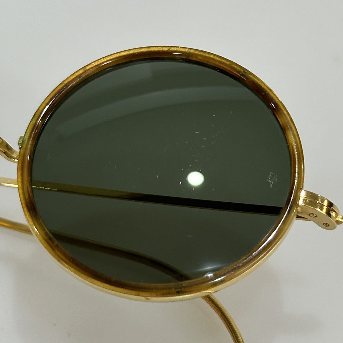 希少!◆B&L Ray-Ban W1932 G-15XLT 39㎜ シャイアン ラウンド インリム◆レイバン ボシュロム ラウンドサングラス ビンテージ USA 廃番品_画像8