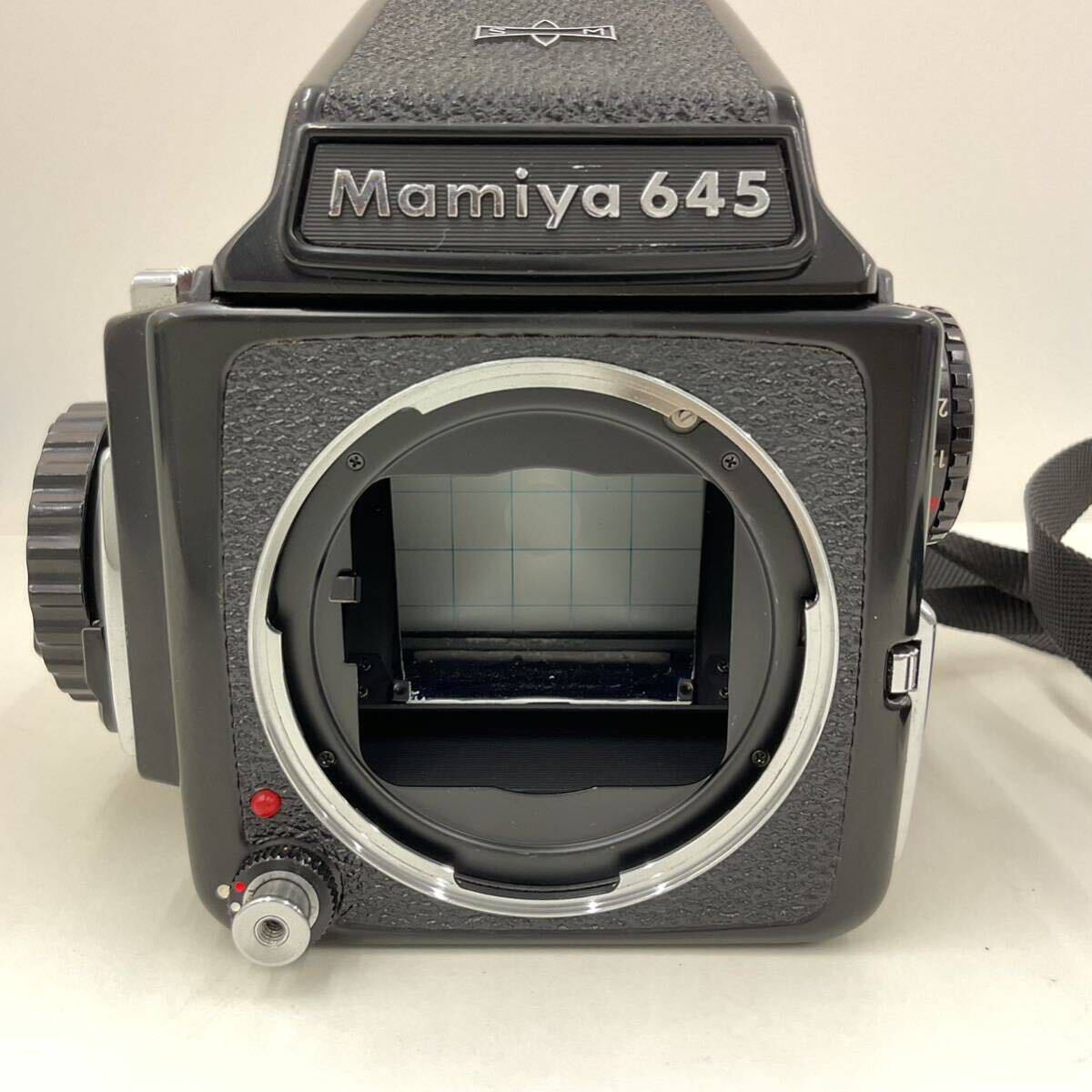 3188 Mamiya マミヤ M645 中判 フィルムカメラ ボディブラックカラー レンズ SEKOR 1:2.8 f=80mmの画像3