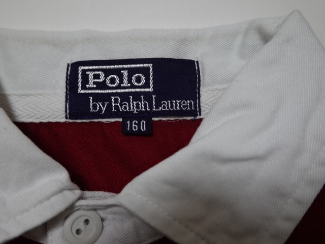 ●ポロ ラルフローレン POLO by RALPH LAUREN 長袖 ラガーシャツ 160 ●0405●_画像2