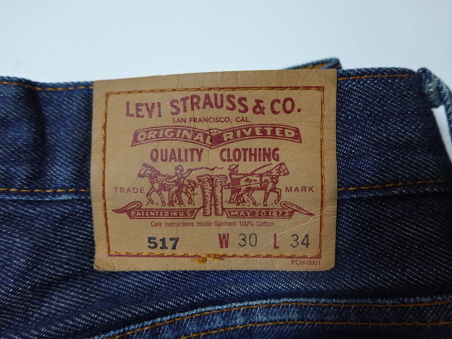 ●リーバイス LEVI'S デニム 517 W30●0408●_画像2