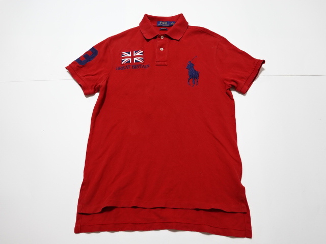 ●POLO RALPH LAUREN ポロ ラルフローレン 半袖ポロシャツ S ビックポロ ビックポニー●0430●_画像1