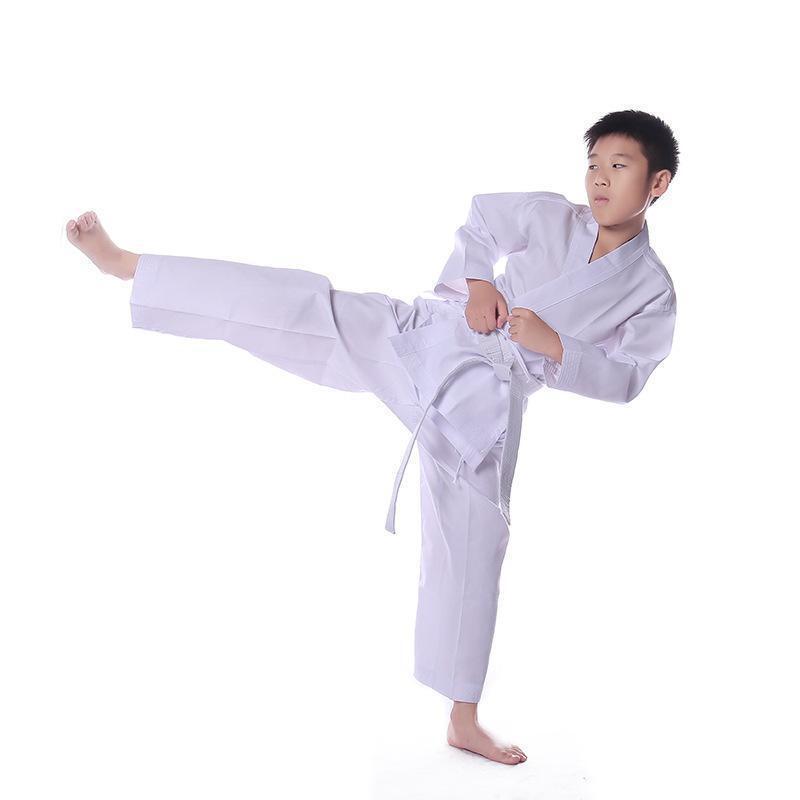110 size road put on 3 point set karate judo budo white obi practice put on child 