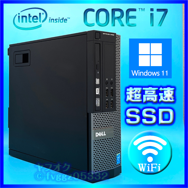 DELL Core i7 4770 SSD新品 1TB (1000GB)+HDD1000GB 大容量メモリ 20GB Windows 11 Office2021 DtoDリカバリー 無線LAN OptiPlex 9020の画像1