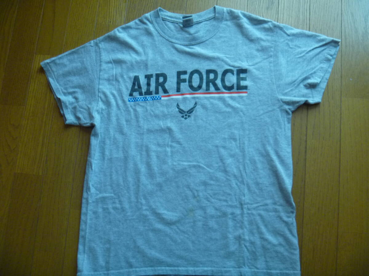 AIR FORCE グレイの半袖T-シャツM 943の画像4