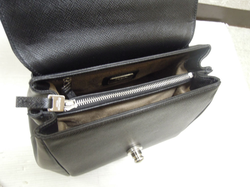 2009) 未使用 SERAPIAN セラピアン レザー 2way ハンドバッグ Small Gina Bag Evolution Black ブラックの画像8