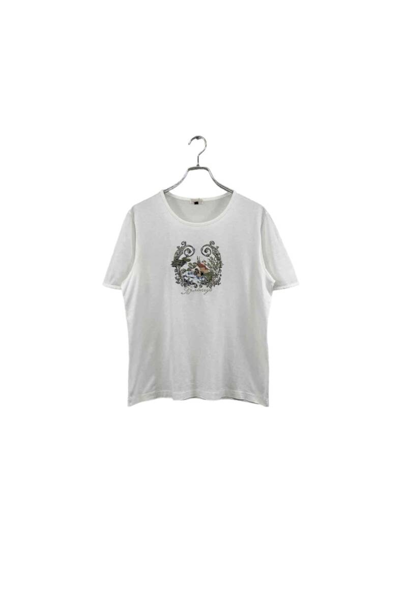 Burberrys white T-shirt バーバリーズ 半袖Tシャツ ホワイト サイズM 刺繍 レディース ヴィンテージ ネ_画像1