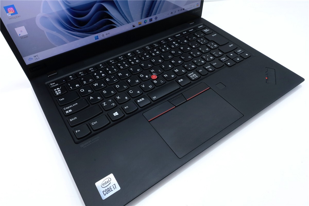 4K仕様 3840x2160 14型 LENOVO ThinkPad x1 Carbon Gen8 十世代 i7 10510U メモリ16GB 新品SSD512GBノードパソコン windwos11 レノボ 184の画像5