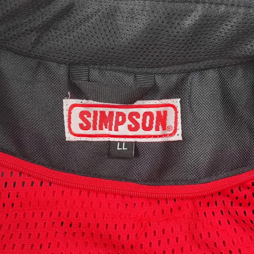 【極美品】SIMPSON シンプソン ライダースジャケット レザージャケット 55周年モデル プロテクター 刺繍 ワッペン フルデコ LLサイズの画像10