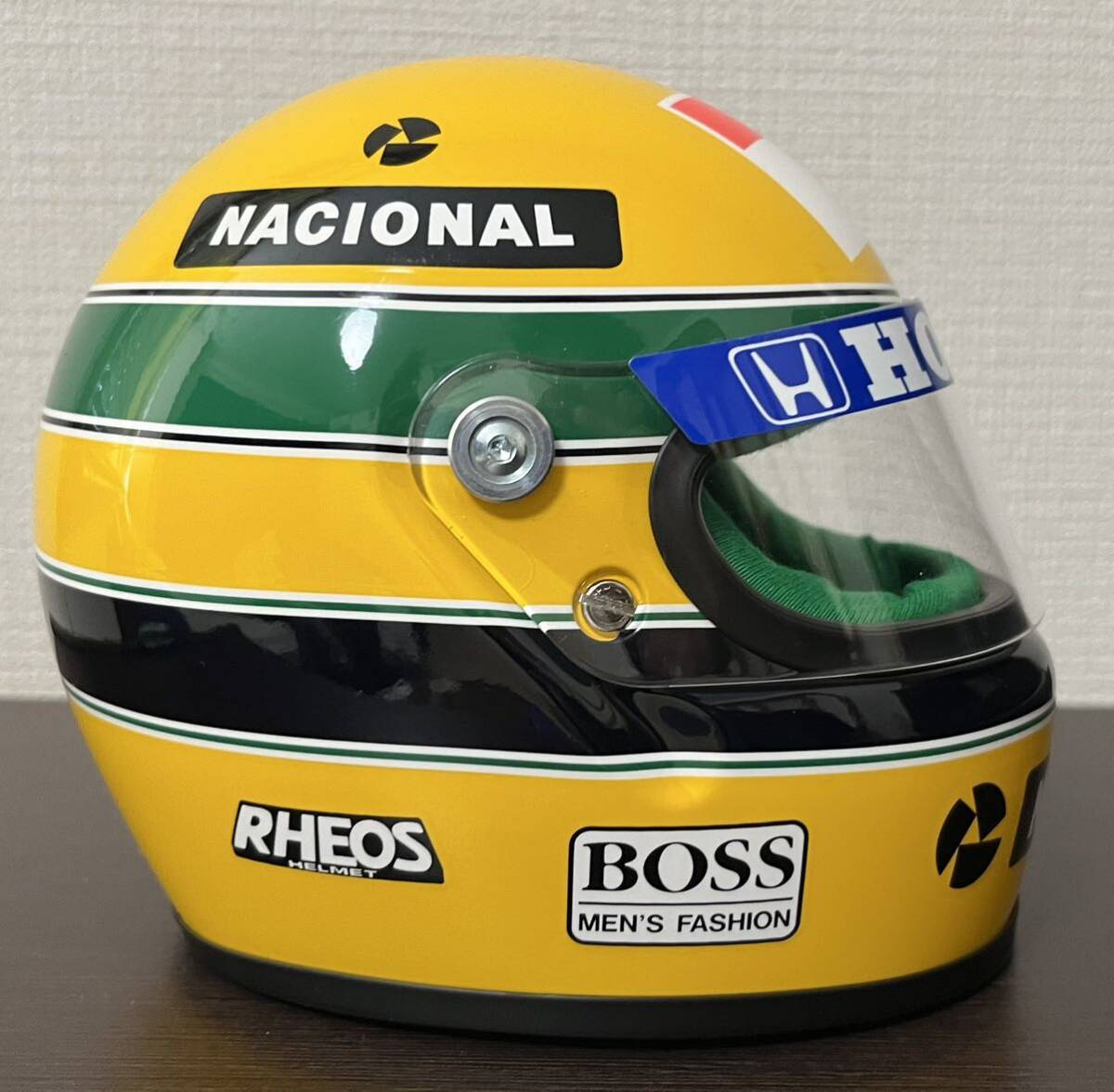 1/2 scale Senna 1990 replica helmet 