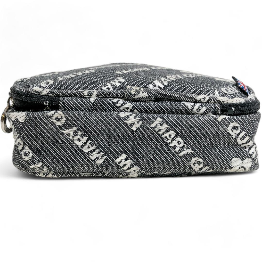 MARY QUANT Mary Quant pouch case amenity bag make-up pouch Denim style gray lady's simple canvas nylon 