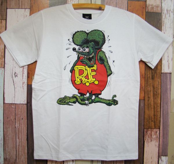 【送料無料】L/白★新品 ラットフィンク【RAT FINK】RT★Tシャツの画像1