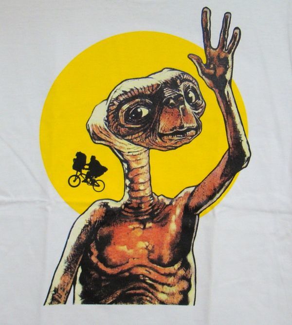 【送料無料】L★新品ET【 E.T.】スピルバーグ★映画★ プリントTシャツ_画像2
