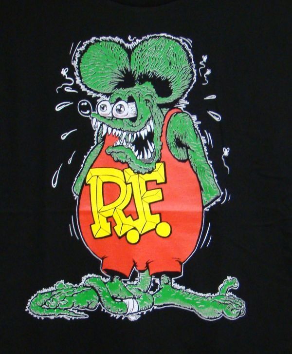 【送料無料】XL/黒★新品 ラットフィンク【RAT FINK】RT★Tシャツ_画像2