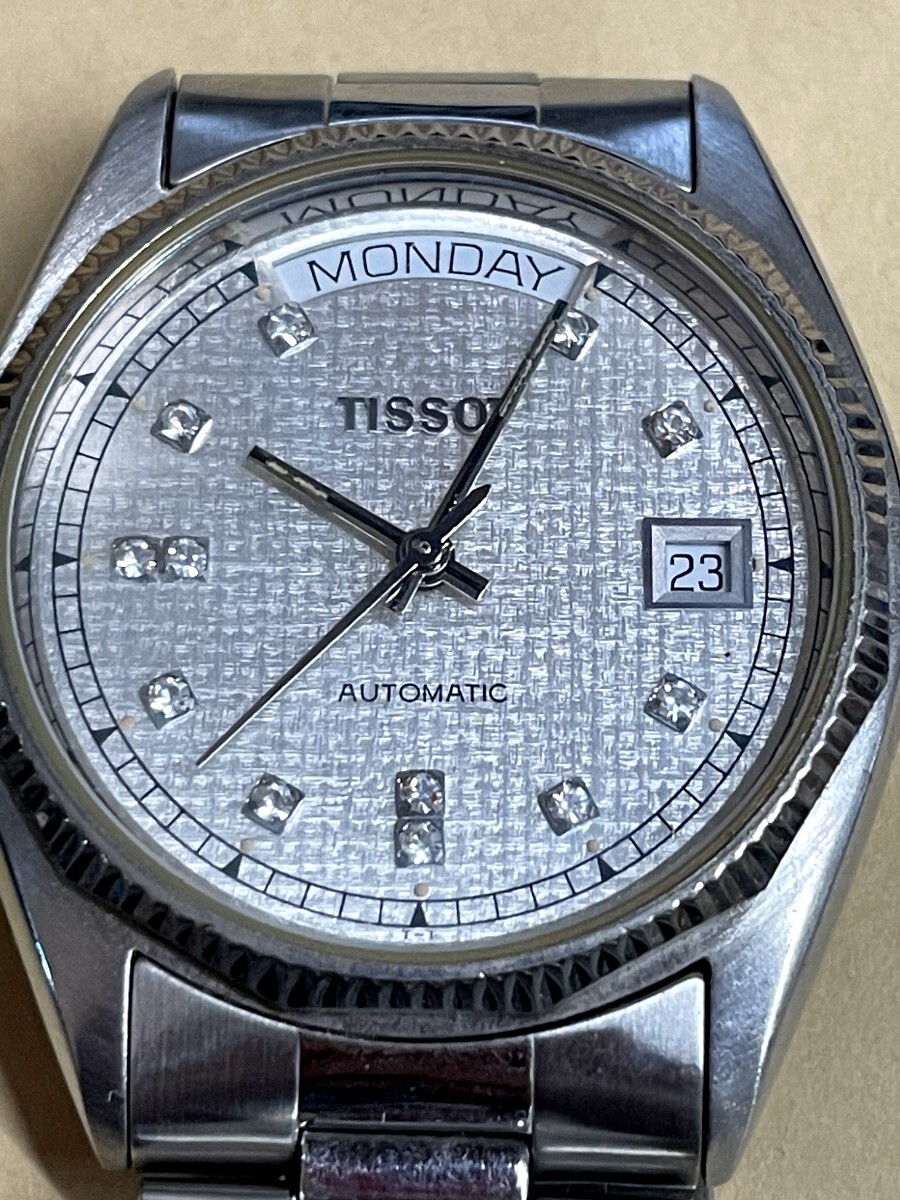 美品 稼働品 TISSOT SEASTAR AUTOMATIC 腕時計 ティソ シースター 自動巻き メンズ腕時計 男性向け 動作品の画像3