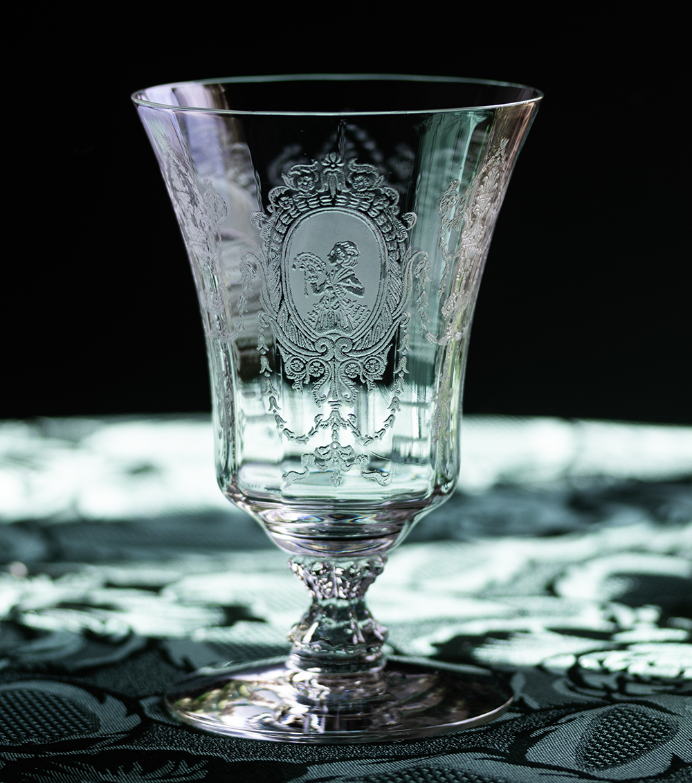 1939 год ~ разделение si- стакан crystal minuet танцы искусство гравировки бокал шампанское бокал для вина античный sake burglar s