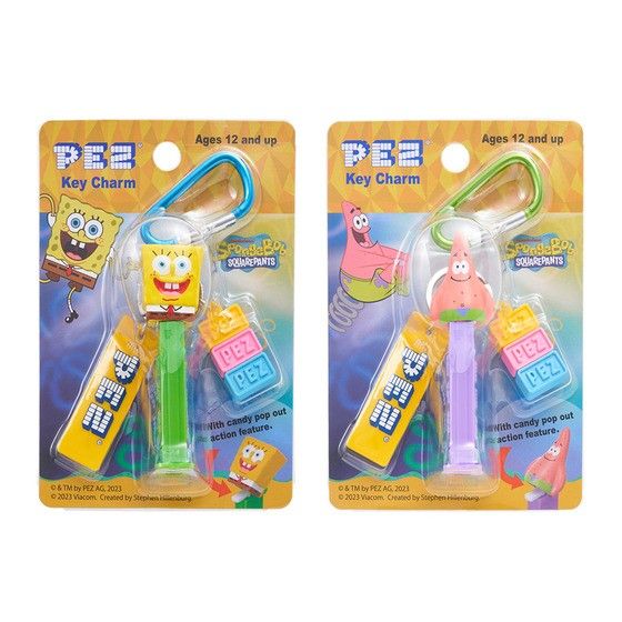 PEZ スポンジボブ パトリック セットカラビナ キーチャーム