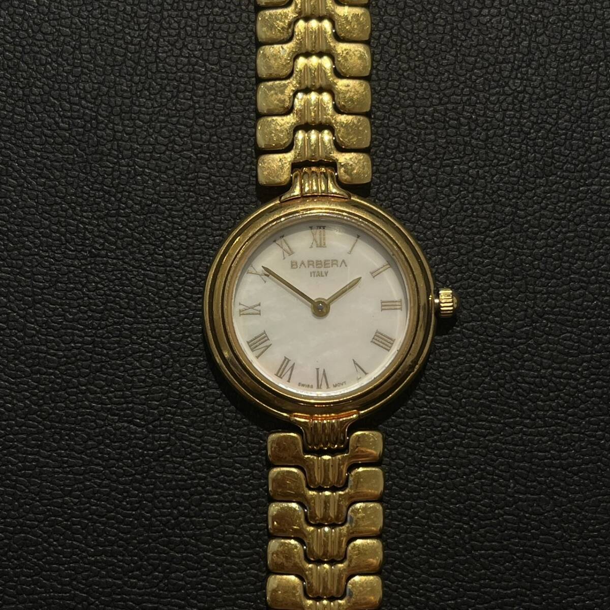 BARBERA バルベラ ITALY SWISS スイス時計 レディース腕時計 シェル文字盤 アンティーク 中古品 ジャンク時計 女性用の画像1