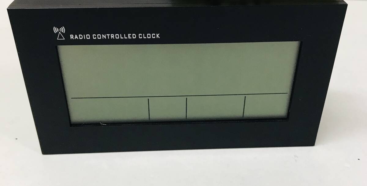 ☆【時計】電波時計 置時計 RADIO CONTROLLED CLOCK ブラック ライト アラーム 中古品☆T04-102Sの画像7